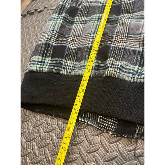 Y2K Oakley Black Gray Blue Window Pane Plaid Wool Blend Jacket Men's XL - Picture 7 of 11